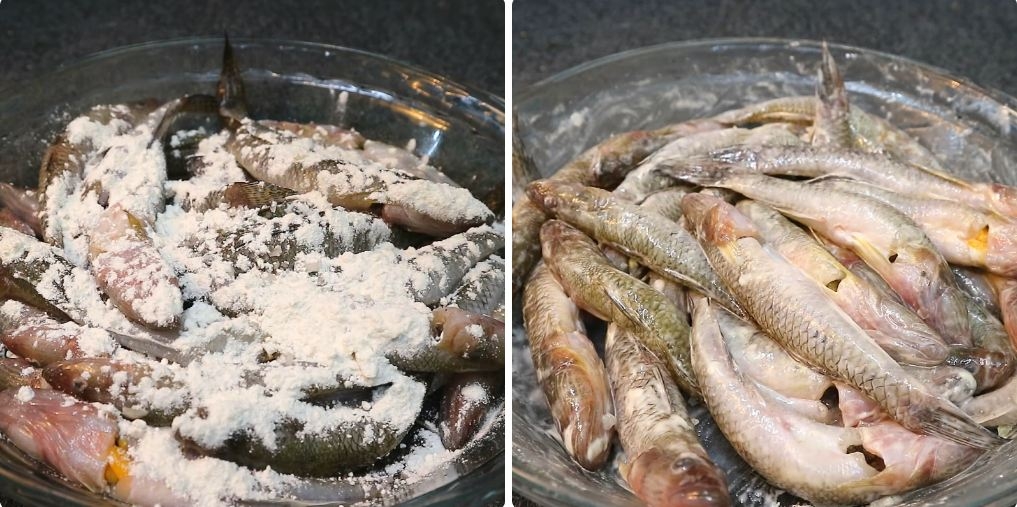 cá bống chiên lá lốt 2