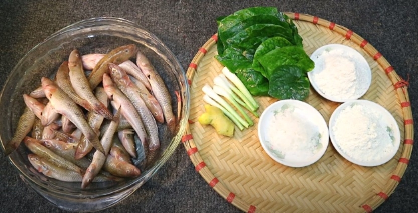 cá bống chiên lá lốt