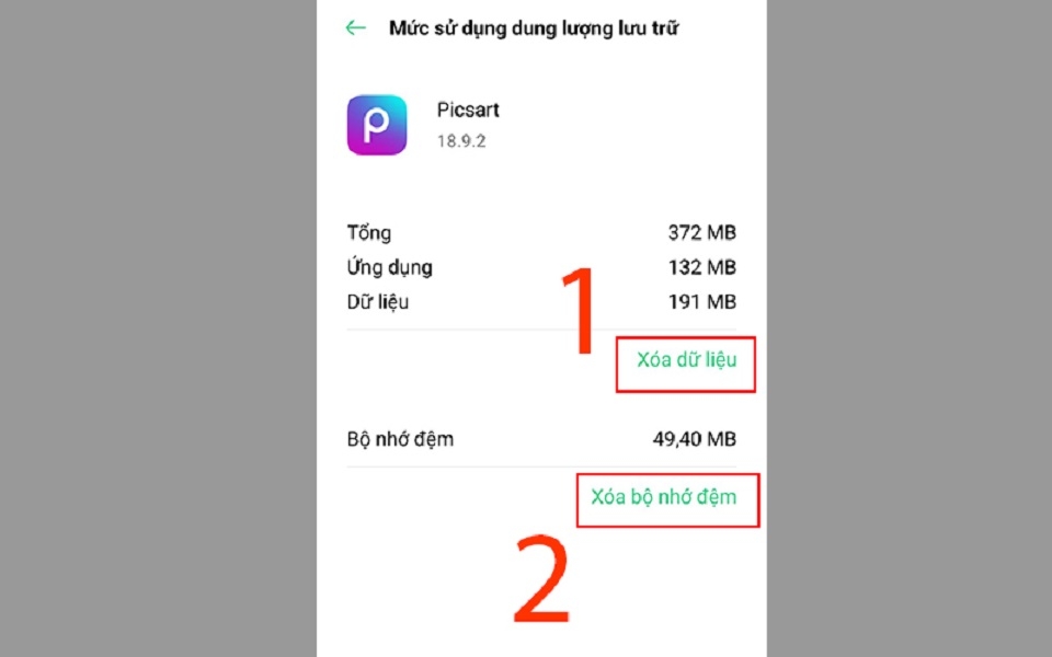 Ấn chọn “Xóa bộ nhớ đệm” để hoàn tất quá trình