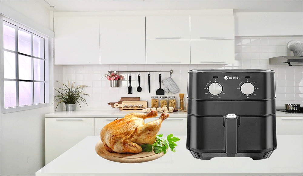 công suất, dung tích của nồi chiên không dầu Elmich