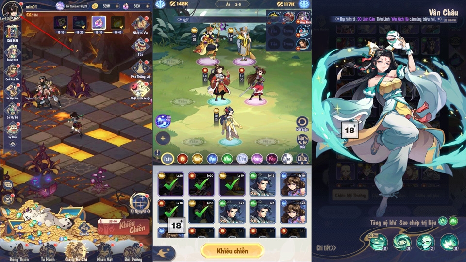 Giao diện game Tuyệt Thế Cửu Thiên cực đẹp