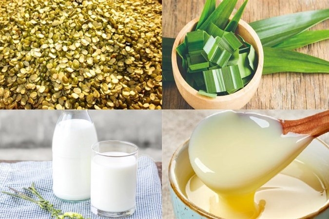 Cách làm sữa đậu xanh lá dứa - 2