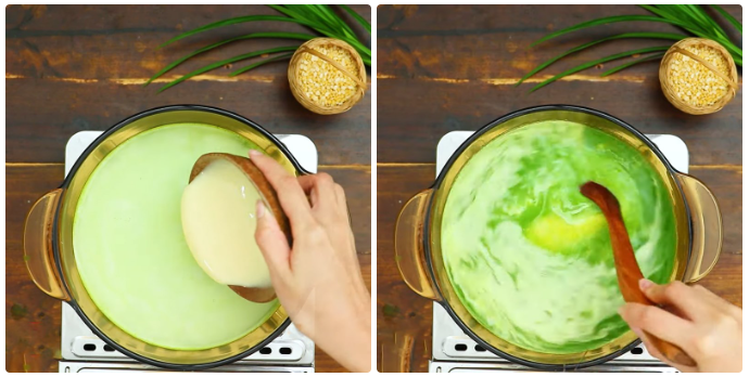 Cách làm sữa đậu xanh lá dứa - 6