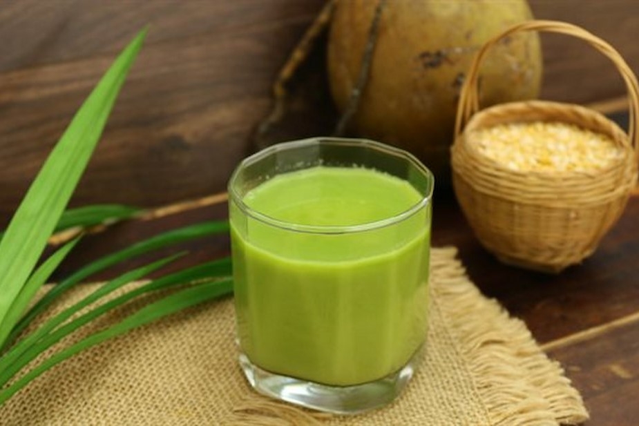 Cách làm sữa đậu xanh lá dứa - 1
