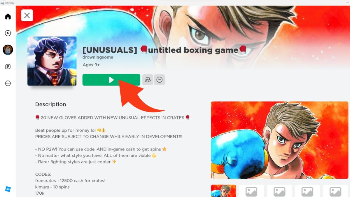 Tìm kiếm và mở trò chơi Untitled Boxing Game