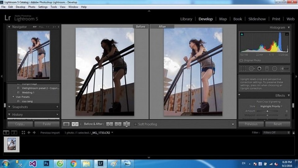 Dùng Lightroom chỉnh sáng da đơn giản