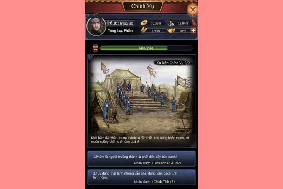 Thao tác thăng quan tiến chức cho người chơi