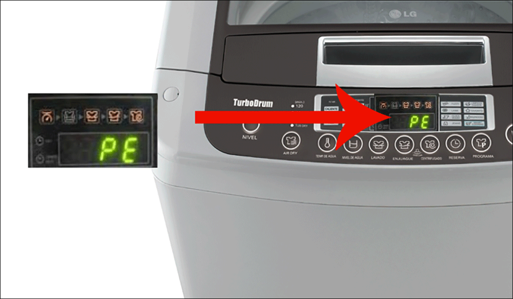 Hướng dẫn sửa máy giặt LG khi báo lỗi PE