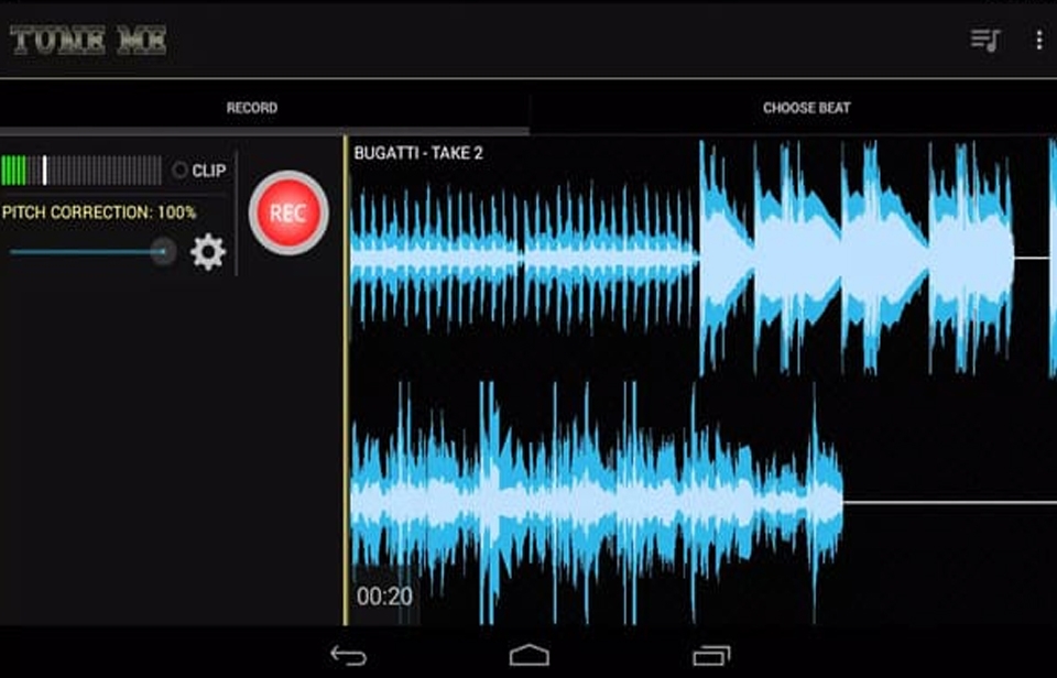 App chỉnh giọng hát chuyên nghiệp trên điện thoại Tune Me.