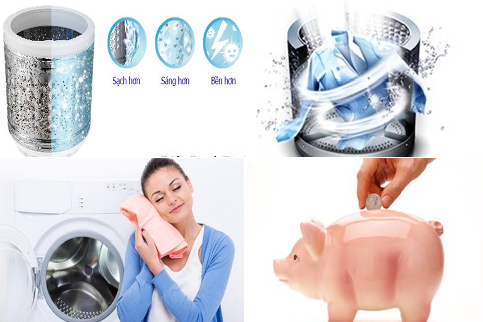 Lợi ích của việc dùng nước vệ sinh máy giặt.