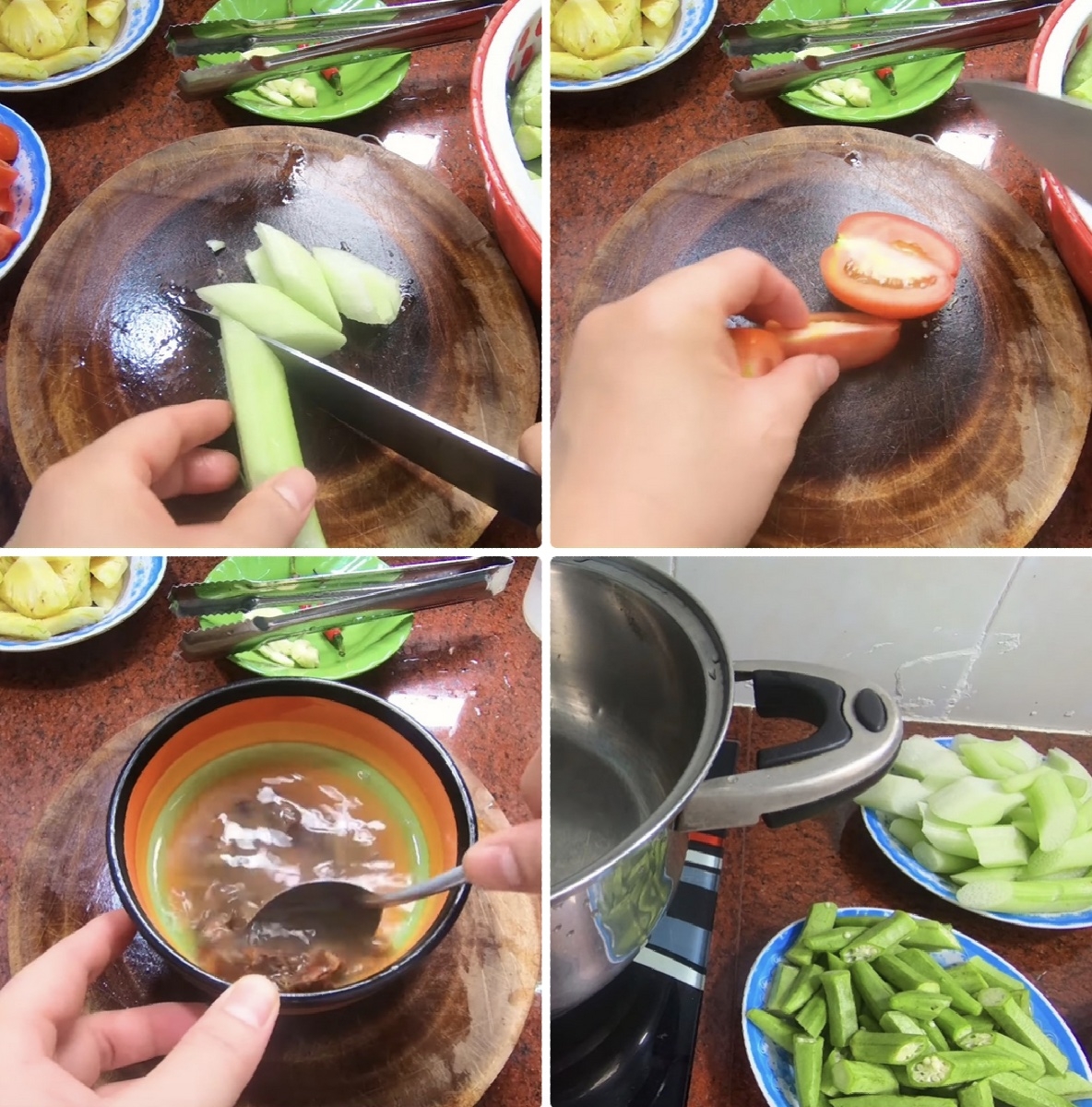 đầu cá hồi nấu canh chua - hình 3