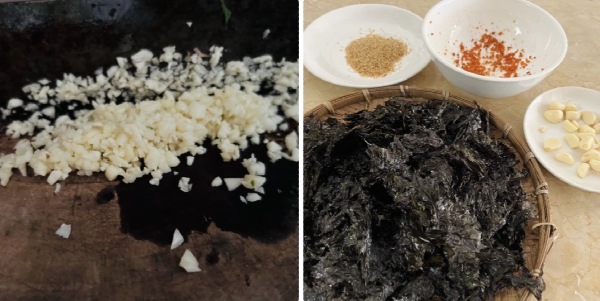 cách làm rong biển cháy tỏi - hình 7