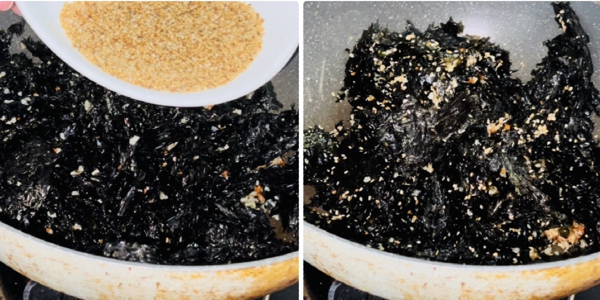 cách làm rong biển cháy tỏi - hình 9