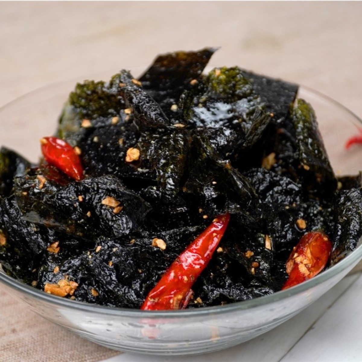 cách làm rong biển cháy tỏi - hình 4