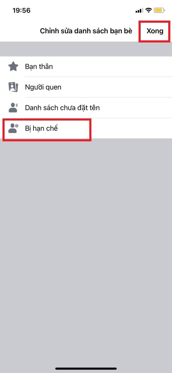 danh sách bị hạn chế trên Facebook - hình 6
