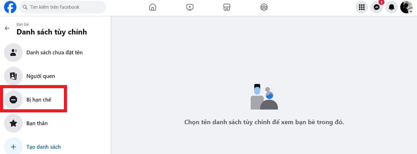 danh sách bị hạn chế trên Facebook - hình 9