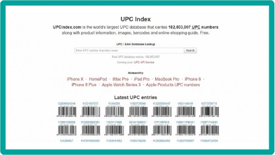 Giao diện sử dụng của phần mềm UPC Index