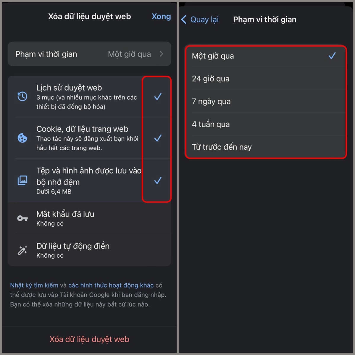 cách xóa lịch sử tìm kiếm trên Google iPhone - hình 3