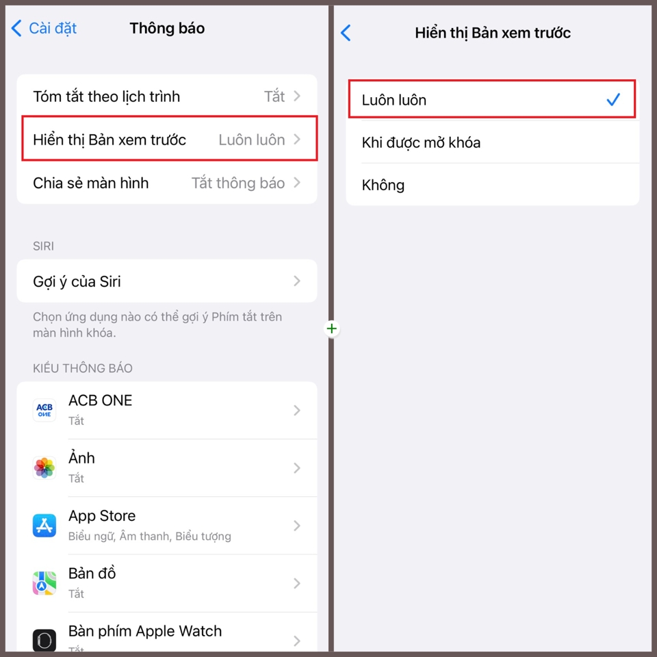 Hướng dẫn cách hiển thị thông báo trên màn hình khoá iPhone 3