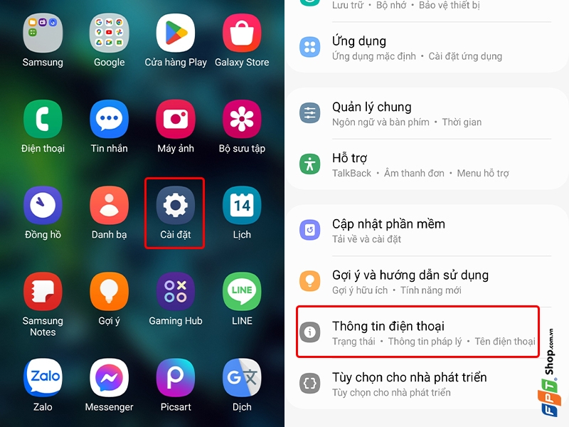 Kiểm tra cấu hình Samsung - hình 2
