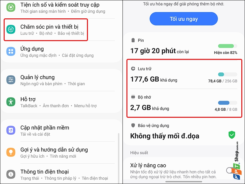 Kiểm tra cấu hình Samsung - hình 5