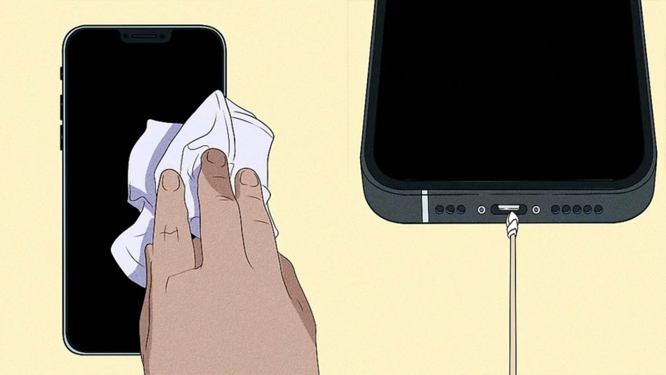 Lau khô điện thoại