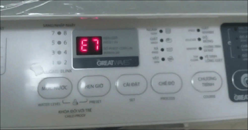 Lỗi E6, E7 của máy giặt Toshiba