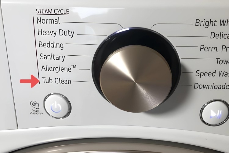 Nút vệ sinh máy giặt LG cửa trước 9kg - nút Tub Clean