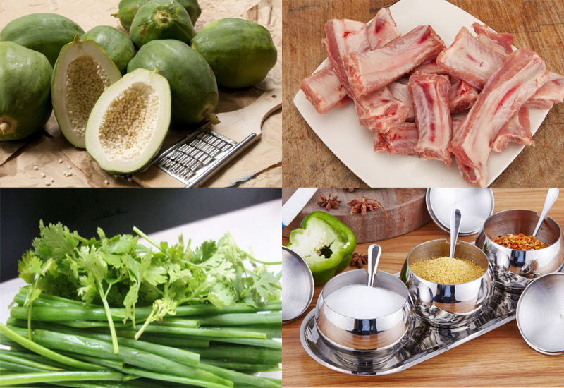 canh đu đủ hầm xương (ảnh 1)
