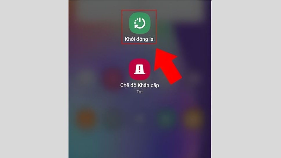 Khởi động lại điện thoại