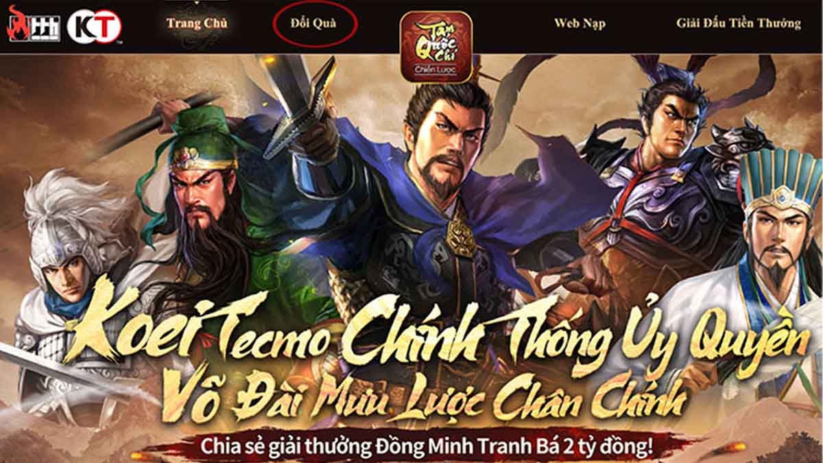 Vào trang chủ của game rồi nhấn vào mục Đổi quà