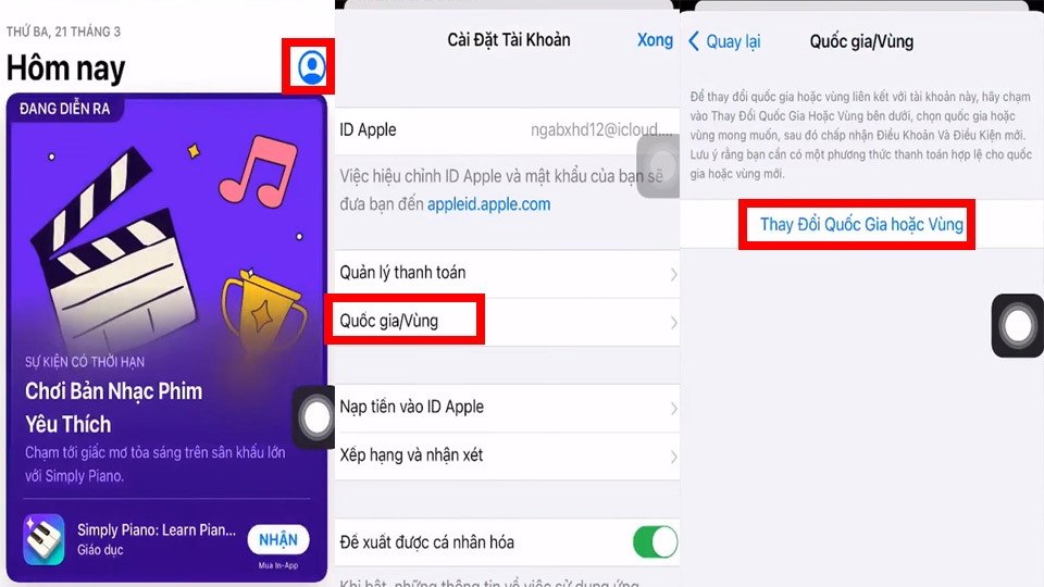 Chuyển đổi vùng App Store