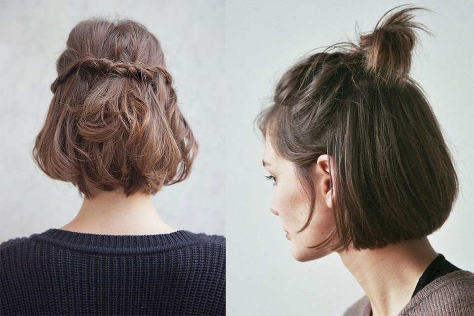 Buộc tóc nửa đầu