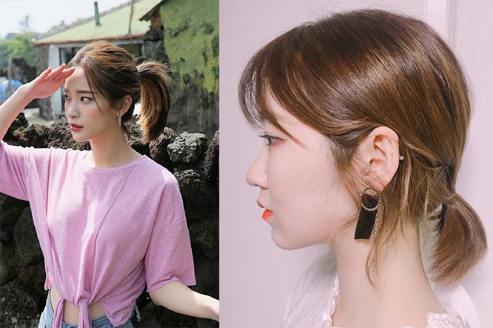 Các kiểu buộc tóc ngắn hàn quốc xinh