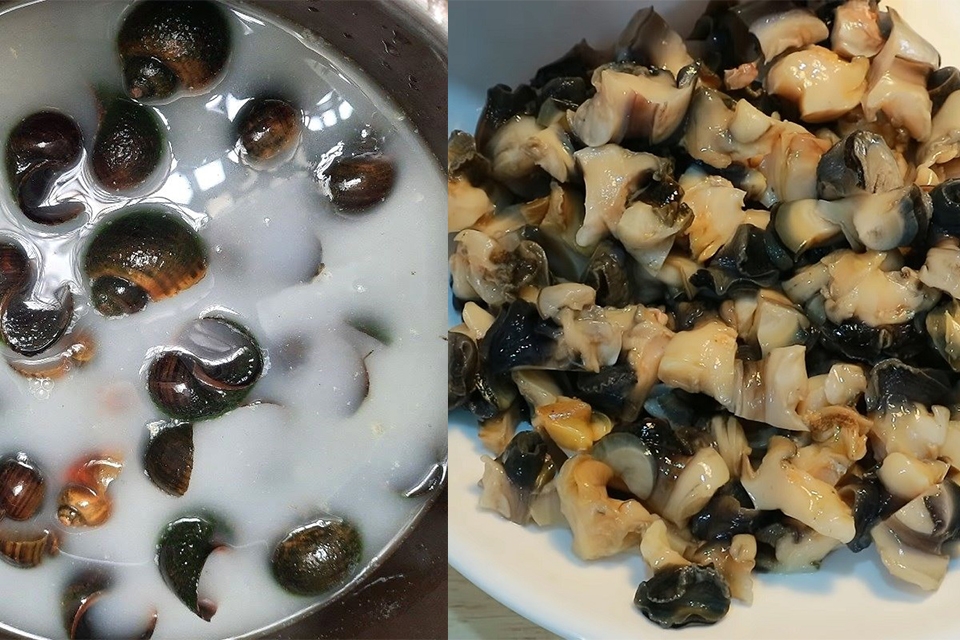 Sơ chế ốc bươu