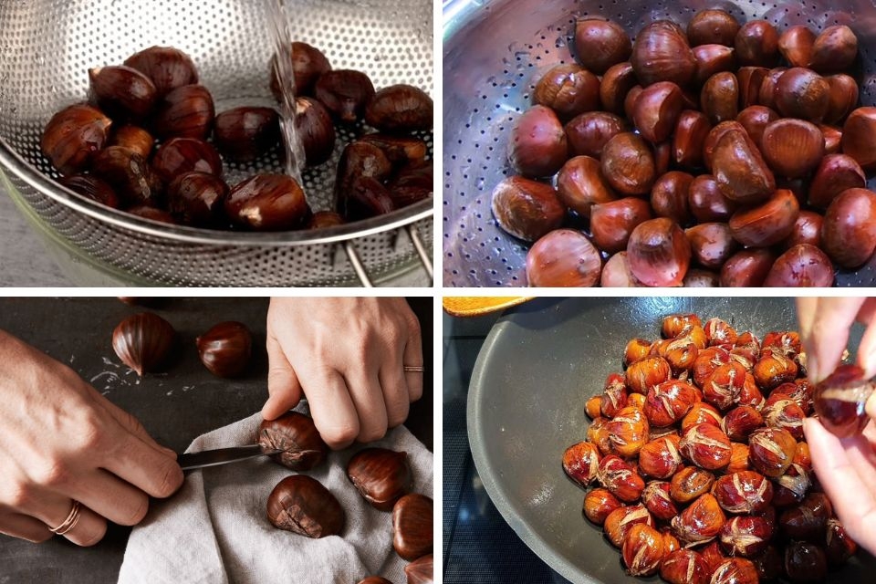 Cách làm hạt dẻ rang muối 3