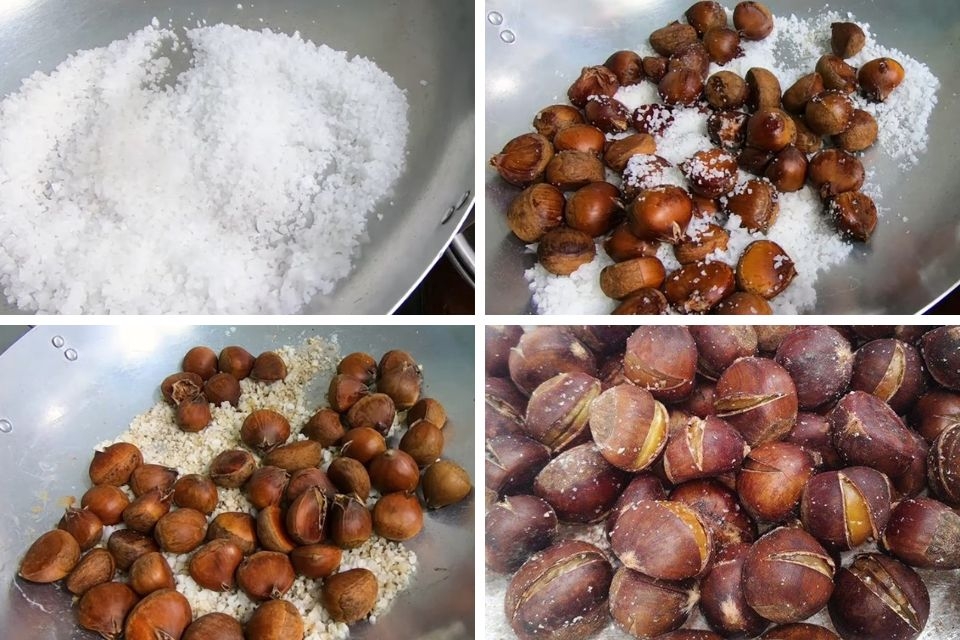 Cách làm hạt dẻ rang muối 5