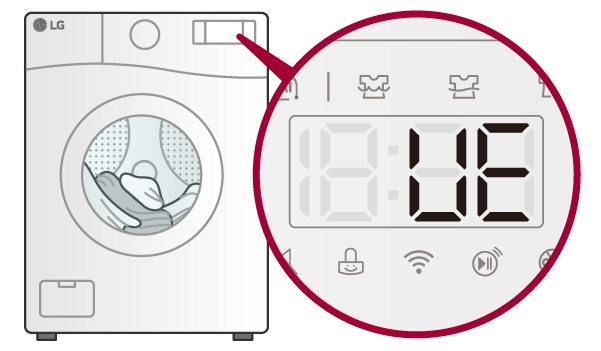 Cách khắc phục khi máy giặt LG báo lỗi UE