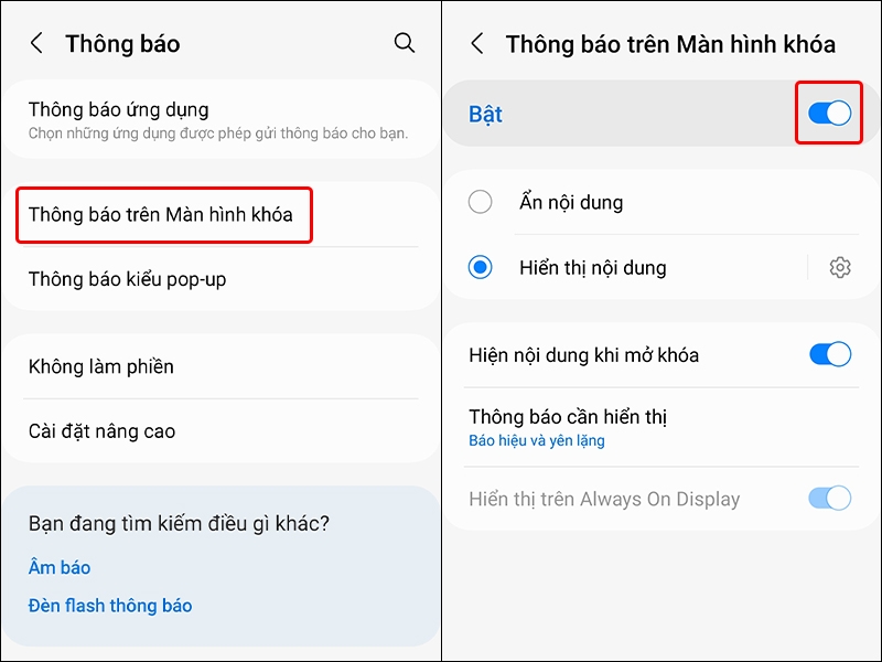 Hiển thị thông báo trên màn hình khóa của Samsung - hình 3