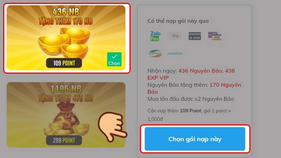 Xác nhận thông tin cần thiết