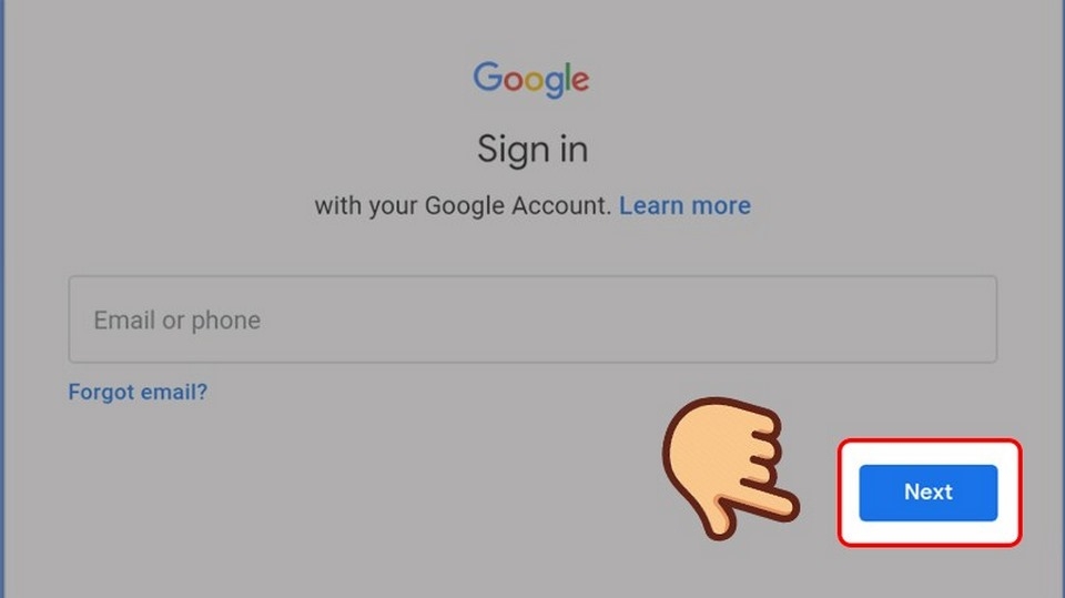 Điền thông tin vào địa chỉ email