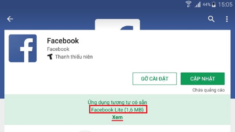 Sử dụng phiên bản Lite và Go để tiết kiệm dung lượng cho máy tính bảng