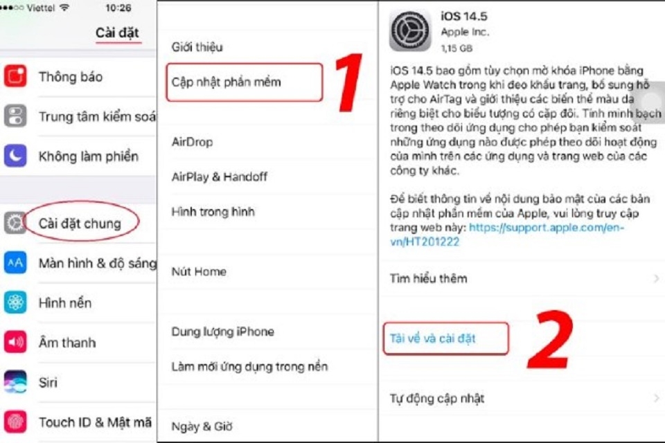 Cách cập nhật hệ điều hành mới cho máy tính bảng