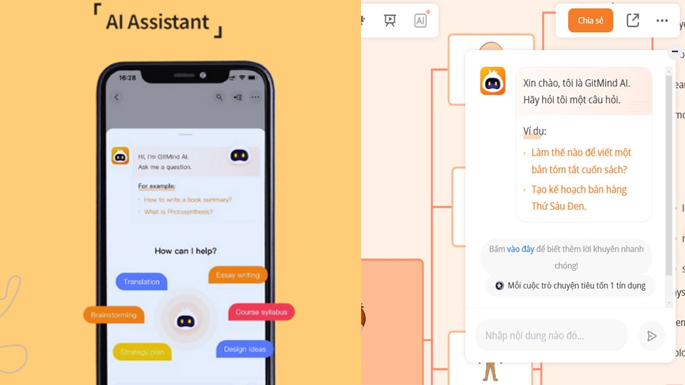 GitMind AI đem đến trải nghiệm hiện đại và tiện ích