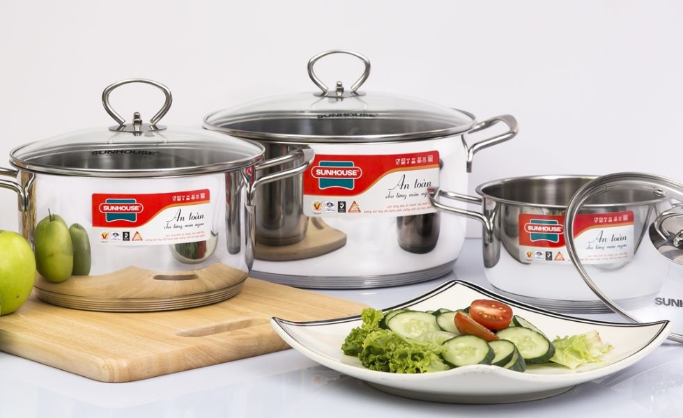 Bộ nồi inox 5 đáy Sunhouse SH888