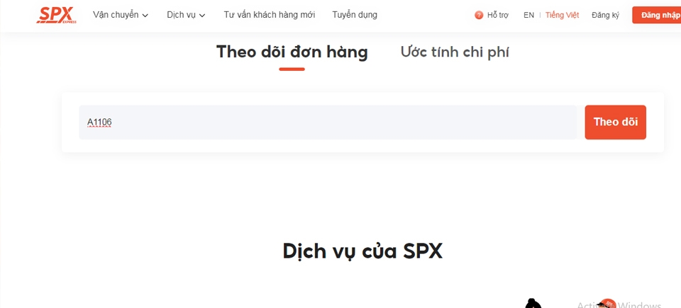 Nhập thông tin mã vận đơn của đơn hàng cần tra cứu.