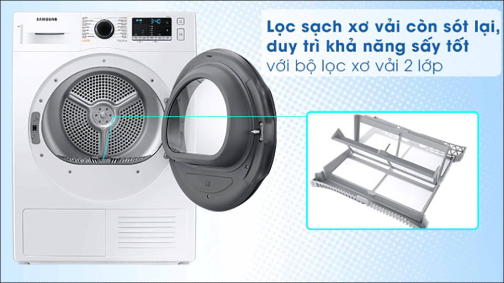 Hỗ trợ lọc sạch xơ vải và bụi bẩn