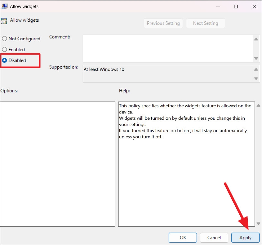 Tắt Widget Win 11 - hinh 16
