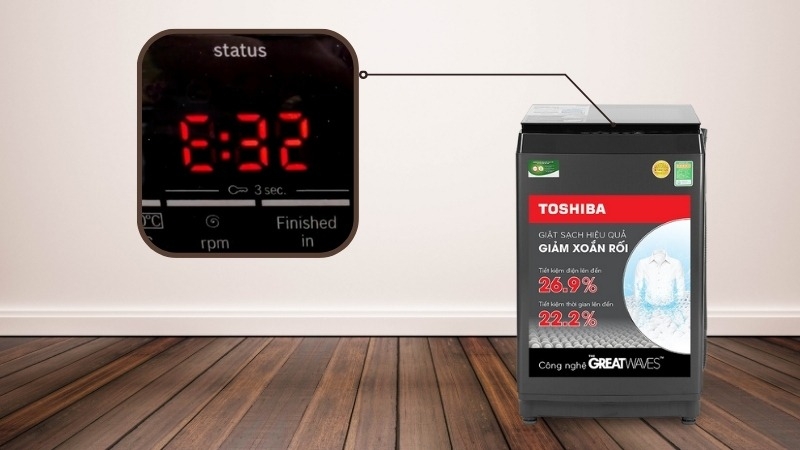 máy giặt toshiba báo lỗi e32 2