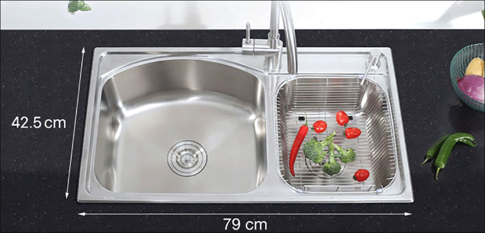Bồn rửa chén 2 ngăn inox Eurolife EL-C8145